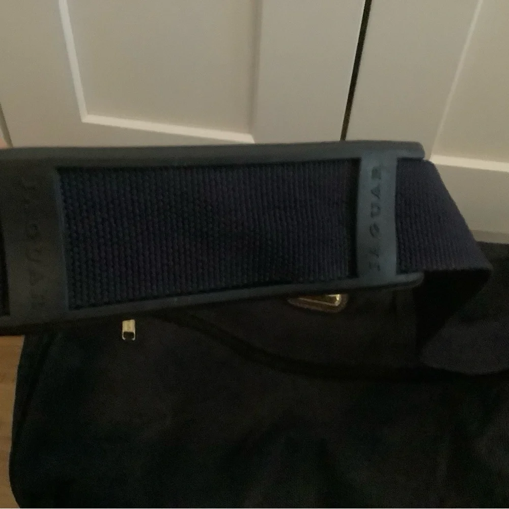 Vintage Jaguar duffel bag travel overnight Weekender shoulder bag in navy blue